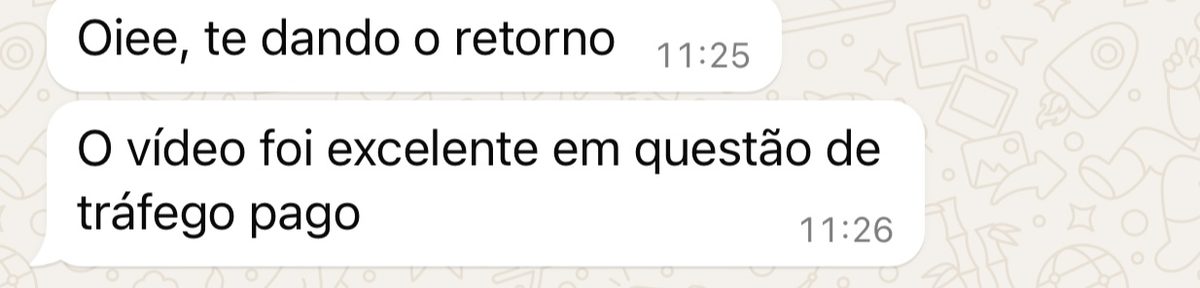WhatsApp vídeo excelente tráfego pago
